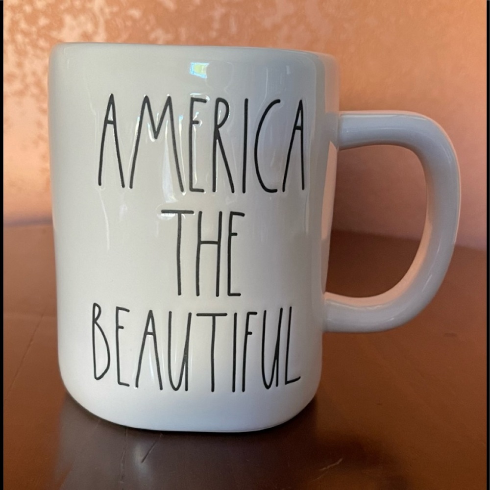 Rae Dunn Artisan Collection AMERICA THE BEAUTIFUL Double Sided Mug